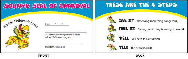 Junior Safety Trainer ID Card