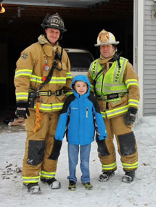 Ryan and two firefighters
